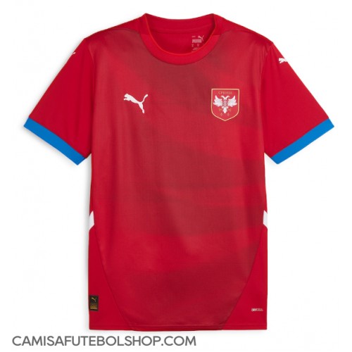 Camisa de time de futebol Sérvia Replicas 1º Equipamento Europeu 2024 Manga Curta